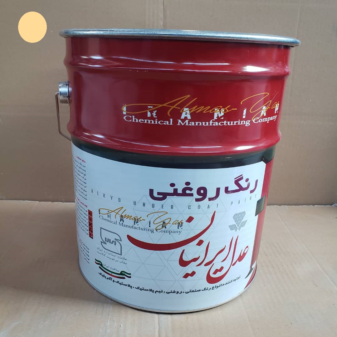 رنگ روغن آلکیدی براق کرم سیر حلب